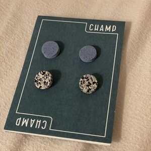 Champ Simple Stud Earring Set of 2 two